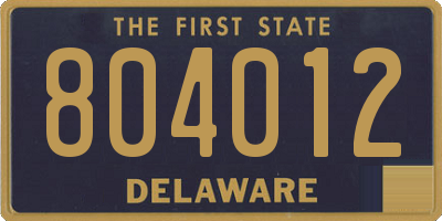 DE license plate 804012