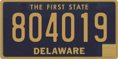 DE license plate 804019
