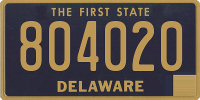 DE license plate 804020