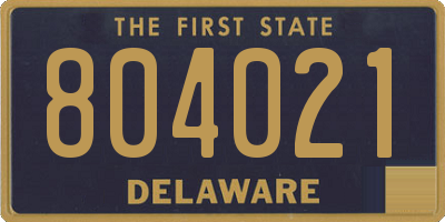 DE license plate 804021