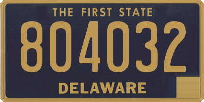 DE license plate 804032