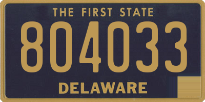 DE license plate 804033