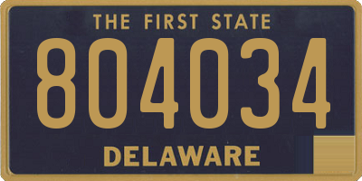DE license plate 804034
