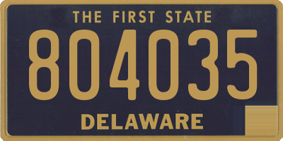 DE license plate 804035