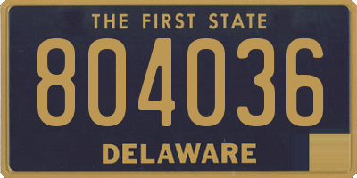DE license plate 804036