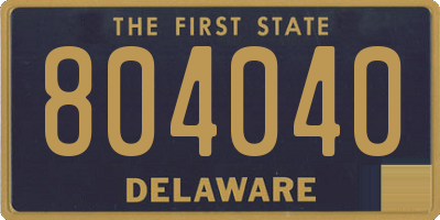 DE license plate 804040