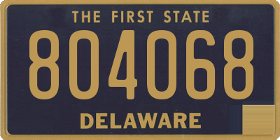 DE license plate 804068
