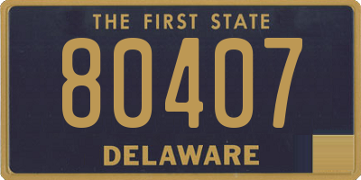 DE license plate 80407