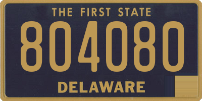 DE license plate 804080
