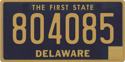 DE license plate 804085