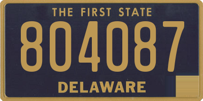 DE license plate 804087