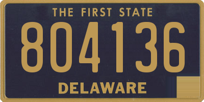 DE license plate 804136