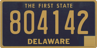 DE license plate 804142
