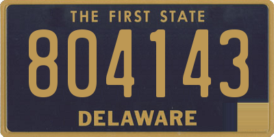 DE license plate 804143