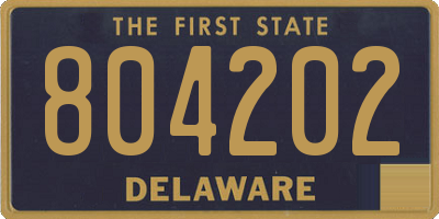 DE license plate 804202