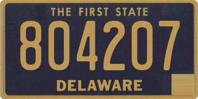 DE license plate 804207