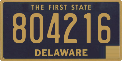 DE license plate 804216
