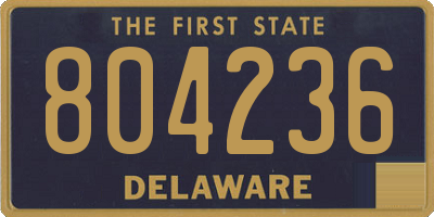 DE license plate 804236
