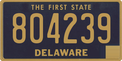 DE license plate 804239