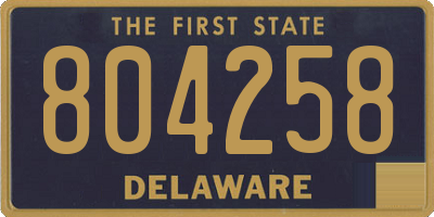 DE license plate 804258