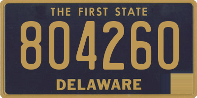 DE license plate 804260