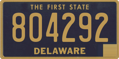 DE license plate 804292
