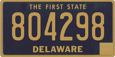 DE license plate 804298