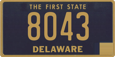 DE license plate 8043