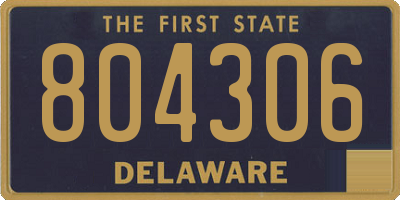 DE license plate 804306