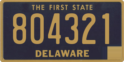 DE license plate 804321