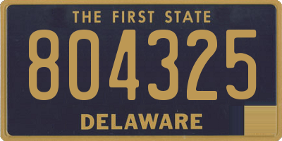 DE license plate 804325