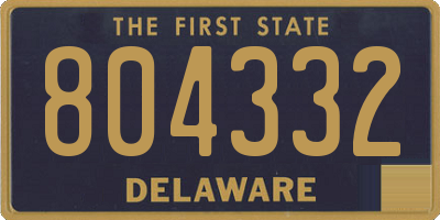 DE license plate 804332