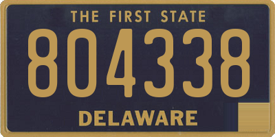 DE license plate 804338