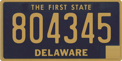 DE license plate 804345