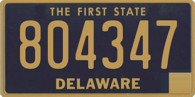 DE license plate 804347