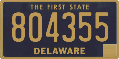 DE license plate 804355