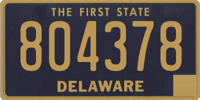 DE license plate 804378