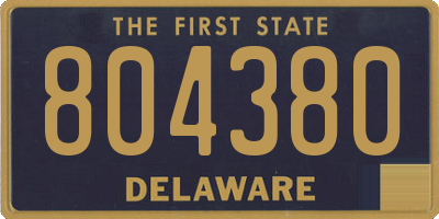 DE license plate 804380