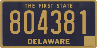 DE license plate 804381