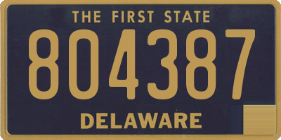 DE license plate 804387