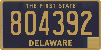 DE license plate 804392