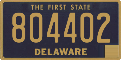 DE license plate 804402