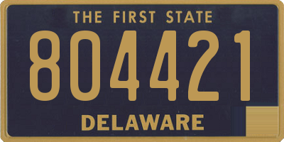DE license plate 804421