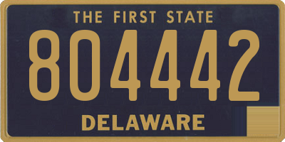 DE license plate 804442