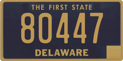 DE license plate 80447