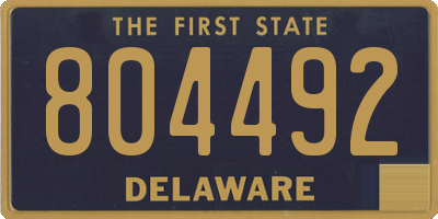 DE license plate 804492