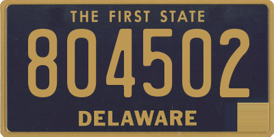DE license plate 804502