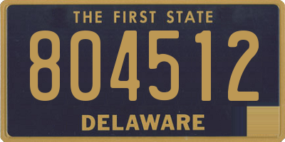 DE license plate 804512