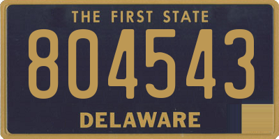 DE license plate 804543