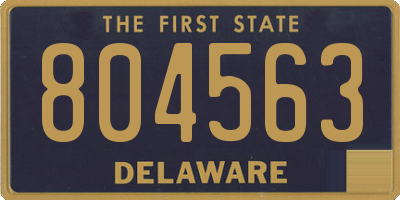 DE license plate 804563